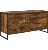 VidaXL TV-kast met lade Rook Eik 100 x 36 x 49.5 cm Bewerkt hout