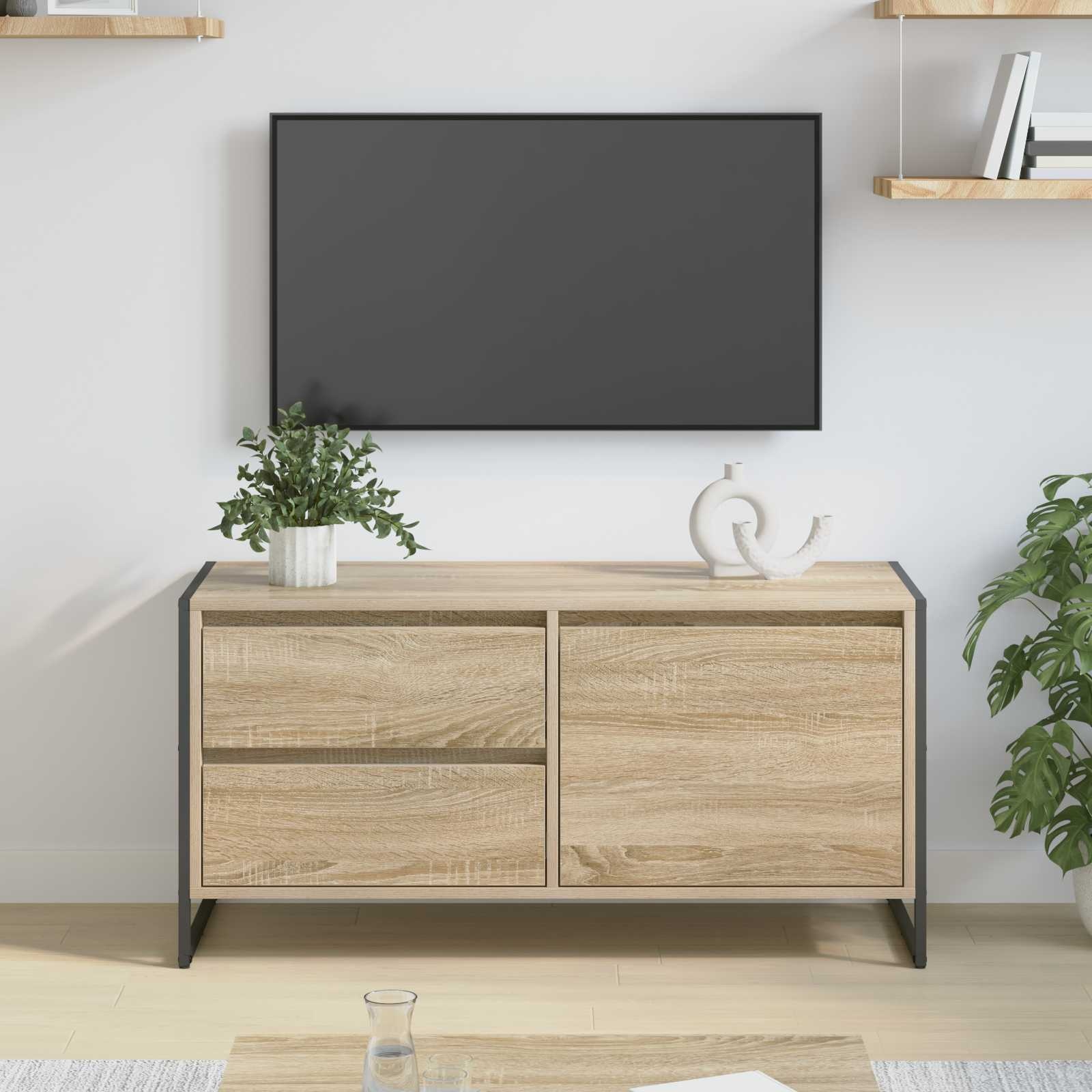 VidaXL TV-kast met lade Sonoma 100 x 36 x 49.5 cm Bewerkt hout