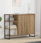 VidaXL Bijzetkast Ambachtelijk eiken 96.5 x 30 x 75 cm Bewerkt hout