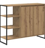VidaXL Bijzetkast Ambachtelijk eiken 96.5 x 30 x 75 cm Bewerkt hout