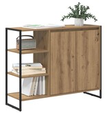 VidaXL Bijzetkast Ambachtelijk eiken 96.5 x 30 x 75 cm Bewerkt hout