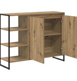 VidaXL Bijzetkast Ambachtelijk eiken 96.5 x 30 x 75 cm Bewerkt hout