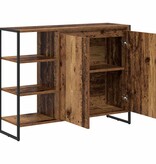 VidaXL Bijzetkast Oud Hout 96.5 x 30 x 75 cm Bewerkt hout