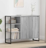 VidaXL Bijzetkast Grijs Sonoma 96.5 x 30 x 75 cm Bewerkt hout