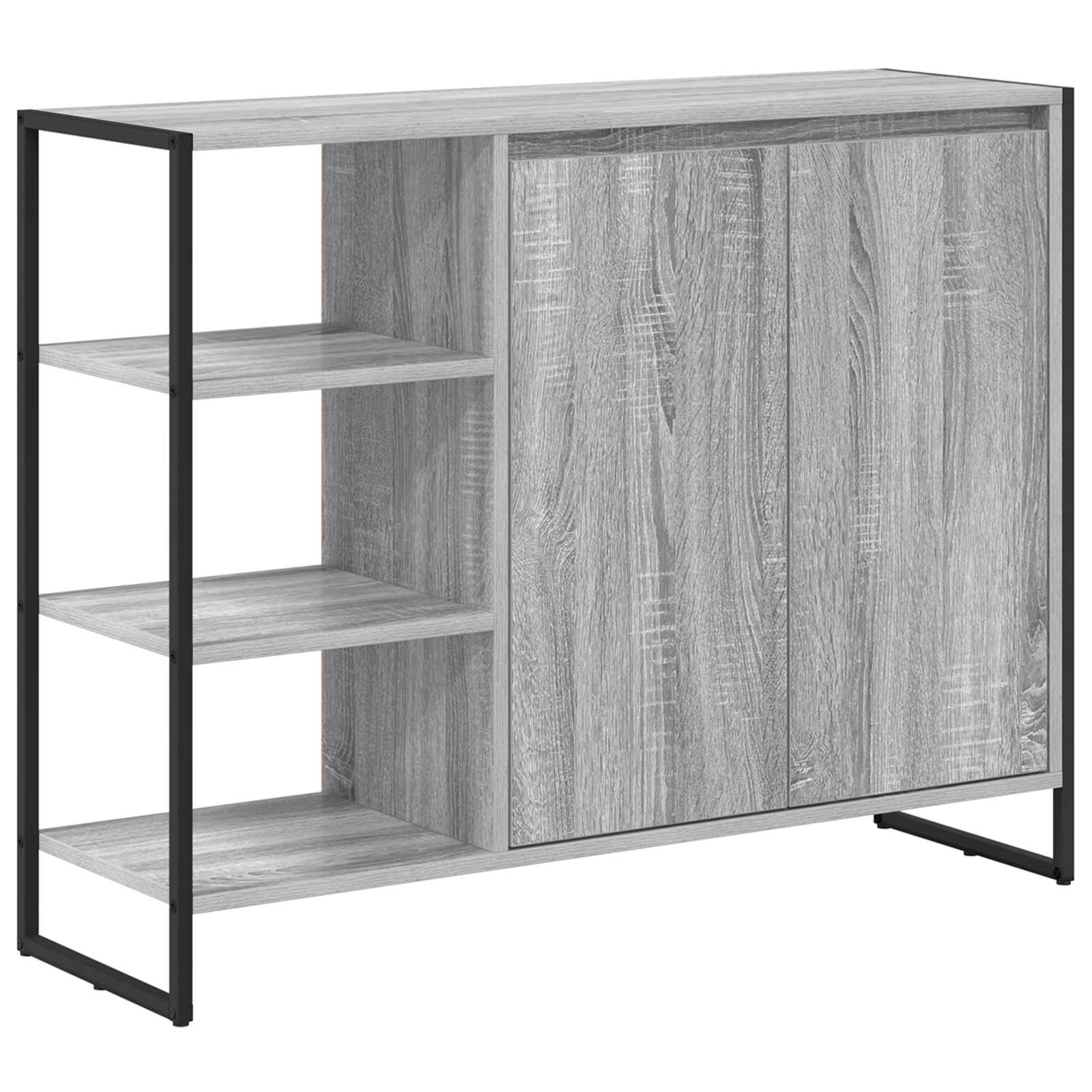 VidaXL Bijzetkast Grijs Sonoma 96.5 x 30 x 75 cm Bewerkt hout
