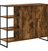 VidaXL Bijzetkast Rook Eik 96.5 x 30 x 75 cm Bewerkt hout