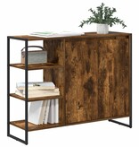 VidaXL Bijzetkast Rook Eik 96.5 x 30 x 75 cm Bewerkt hout