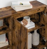 VidaXL Bijzetkast Rook Eik 96.5 x 30 x 75 cm Bewerkt hout