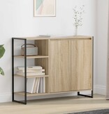 VidaXL Bijzetkast Sonoma 96.5 x 30 x 75 cm Bewerkt hout