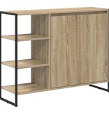 VidaXL Bijzetkast Sonoma 96.5 x 30 x 75 cm Bewerkt hout