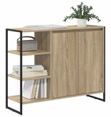 VidaXL Bijzetkast Sonoma 96.5 x 30 x 75 cm Bewerkt hout