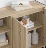 VidaXL Bijzetkast Sonoma 96.5 x 30 x 75 cm Bewerkt hout