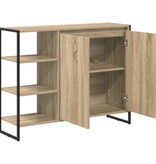 VidaXL Bijzetkast Sonoma 96.5 x 30 x 75 cm Bewerkt hout