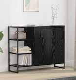 VidaXL Bijzetkast Zwart Eiken 96.5 x 30 x 75 cm Bewerkt hout