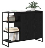 VidaXL Bijzetkast Zwart Eiken 96.5 x 30 x 75 cm Bewerkt hout