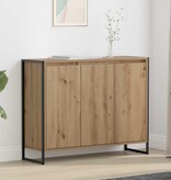 VidaXL Bijzetkast Ambachtelijk eiken 96,5 x 30 x 75 cm Bewerkt hout