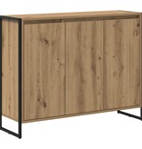 VidaXL Bijzetkast Ambachtelijk eiken 96,5 x 30 x 75 cm Bewerkt hout