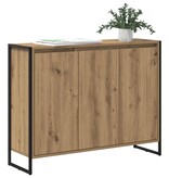 VidaXL Bijzetkast Ambachtelijk eiken 96,5 x 30 x 75 cm Bewerkt hout