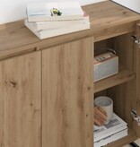 VidaXL Bijzetkast Ambachtelijk eiken 96,5 x 30 x 75 cm Bewerkt hout