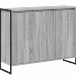 VidaXL Bijzetkast Grijs Sonoma 96,5 x 30 x 75 cm Bewerkt hout