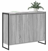 VidaXL Bijzetkast Grijs Sonoma 96,5 x 30 x 75 cm Bewerkt hout