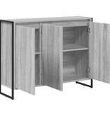VidaXL Bijzetkast Grijs Sonoma 96,5 x 30 x 75 cm Bewerkt hout