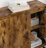 VidaXL Bijzetkast Rook Eik 96,5 x 30 x 75 cm Bewerkt hout