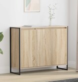 VidaXL Bijzetkast Sonoma 96,5 x 30 x 75 cm Bewerkt hout