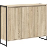 VidaXL Bijzetkast Sonoma 96,5 x 30 x 75 cm Bewerkt hout