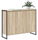 VidaXL Bijzetkast Sonoma 96,5 x 30 x 75 cm Bewerkt hout