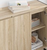 VidaXL Bijzetkast Sonoma 96,5 x 30 x 75 cm Bewerkt hout