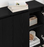 VidaXL Bijzetkast Zwart Eiken 96,5 x 30 x 75 cm Bewerkt hout