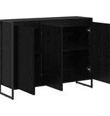 VidaXL Bijzetkast Zwart Eiken 96,5 x 30 x 75 cm Bewerkt hout