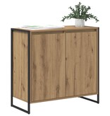 VidaXL Bijzetkast Ambachtelijk eiken 79 x 36 x 75 cm Bewerkt hout