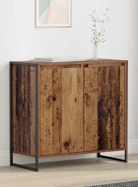 VidaXL Bijzetkast Oud Hout 79 x 36 x 75 cm Bewerkt hout