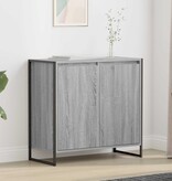 VidaXL Bijzetkast Grijs Sonoma 79 x 36 x 75 cm Bewerkt hout