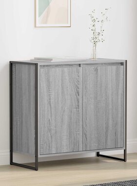 VidaXL Bijzetkast Grijs Sonoma 79 x 36 x 75 cm Bewerkt hout