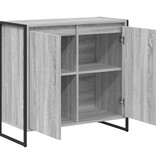 VidaXL Bijzetkast Grijs Sonoma 79 x 36 x 75 cm Bewerkt hout