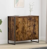 VidaXL Bijzetkast Rook Eik 79 x 36 x 75 cm Bewerkt hout