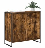 VidaXL Bijzetkast Rook Eik 79 x 36 x 75 cm Bewerkt hout
