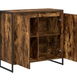 VidaXL Bijzetkast Rook Eik 79 x 36 x 75 cm Bewerkt hout