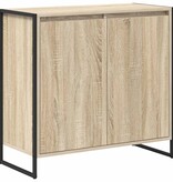 VidaXL Bijzetkast Sonoma 79 x 36 x 75 cm Bewerkt hout