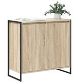 VidaXL Bijzetkast Sonoma 79 x 36 x 75 cm Bewerkt hout