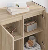 VidaXL Bijzetkast Sonoma 79 x 36 x 75 cm Bewerkt hout