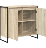 VidaXL Bijzetkast Sonoma 79 x 36 x 75 cm Bewerkt hout