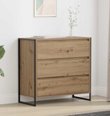 VidaXL Dressoir Ambachtelijk eiken 79 x 36 x 75.5 cm Bewerkt hout