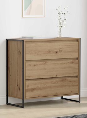 VidaXL Dressoir Ambachtelijk eiken 79 x 36 x 75.5 cm Bewerkt hout