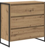 VidaXL Dressoir Ambachtelijk eiken 79 x 36 x 75.5 cm Bewerkt hout