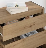 VidaXL Dressoir Ambachtelijk eiken 79 x 36 x 75.5 cm Bewerkt hout