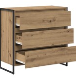 VidaXL Dressoir Ambachtelijk eiken 79 x 36 x 75.5 cm Bewerkt hout
